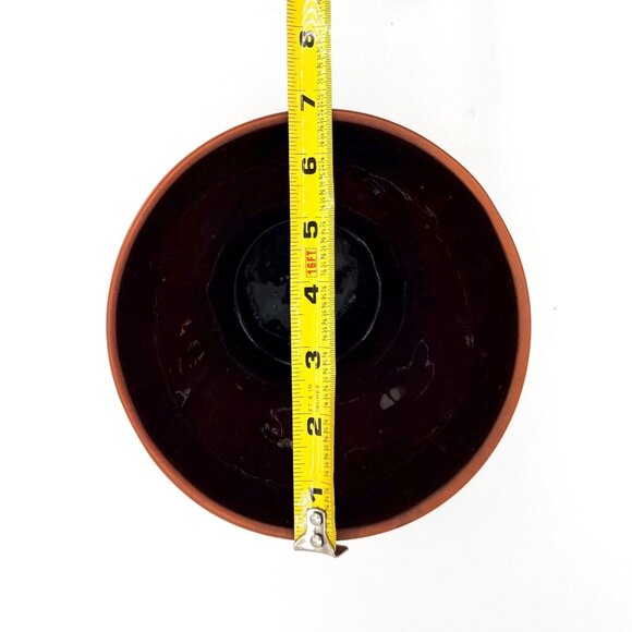 Mexican Terracotta Pottery Vase 6" • Carved Burnished Clay • Rustic Southwest - Picture 7 of 8